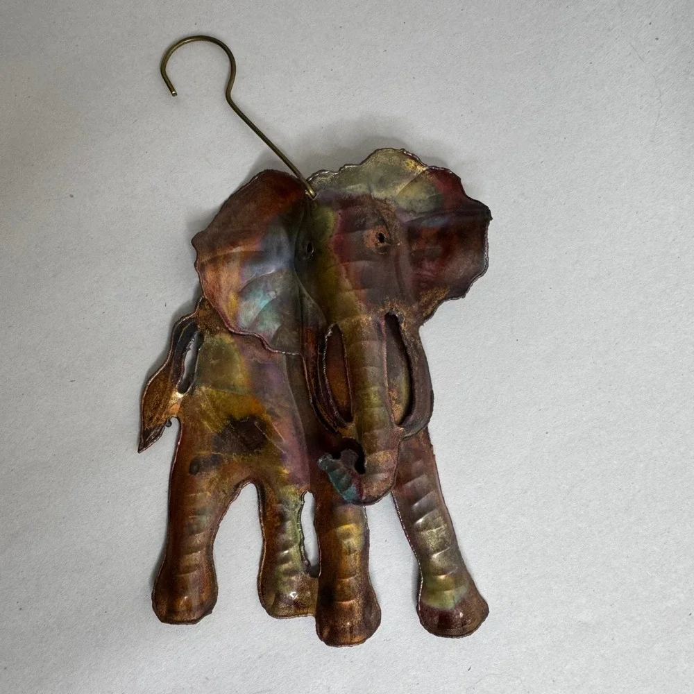 Handcrafted Metal Elephant Ornament Carnival Suncatcher Garden‎ Decor
